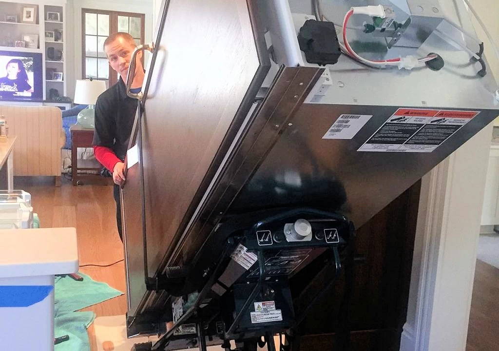 Viking Professional 5 Refrigerator Repair | Hardwood Floor Protection